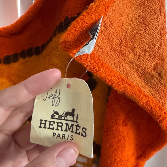 NWT Hermes vintage orange fish beach towel - Picture 5 of 6